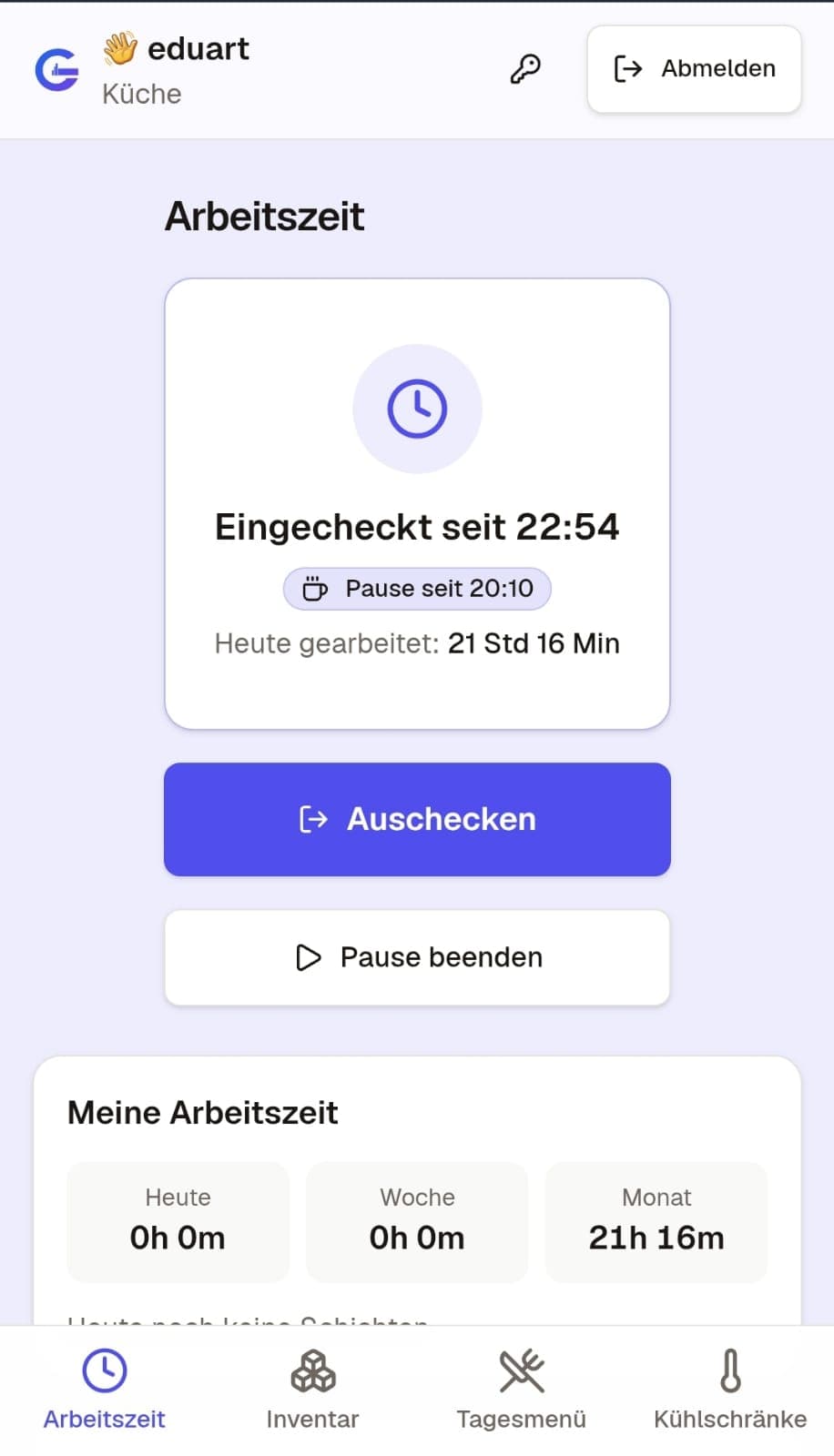 Mobile Arbeitszeiterfassung für Mitarbeitende